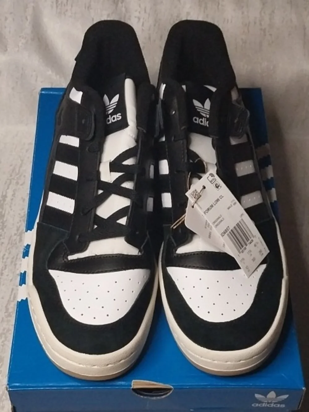adidas Forum Low Men's 12 Black and White Low-Top Sneakers